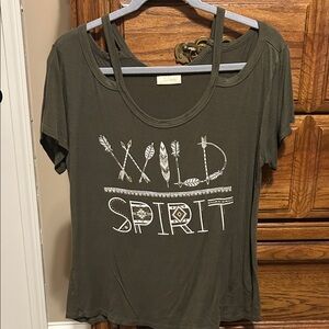 Wild Spirit Olive Green Women's Top